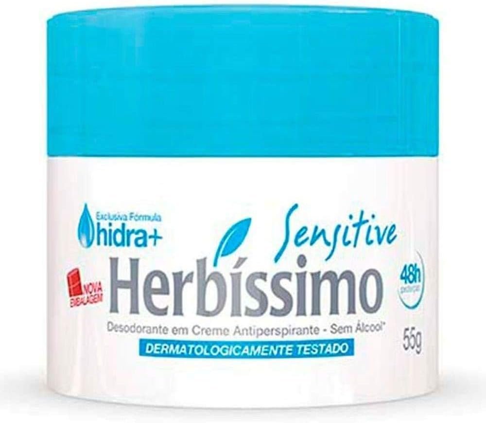 Herbíssimo Creme Sensitive Protetor Solar Facial ISDIN Fusion Water 5 Stars FPS 60 sem cor - 50ml<br />